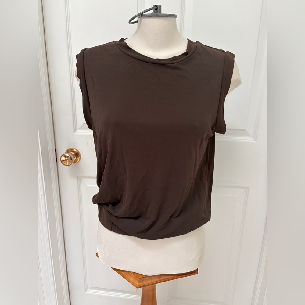 DKNY Chocolate Sleeveless Women's  Top